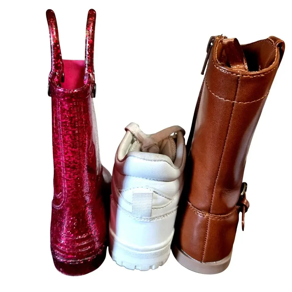 Old Navy + More Girl's Size 8 9 Sneaker Tennis Shoe Rain Boots Bulk Lot of 3